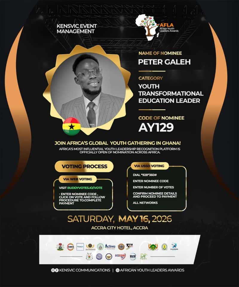 Africa Youth Leaders Awards nominee flyer